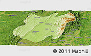 Physical Panoramic Map of Pinlebu, satellite outside