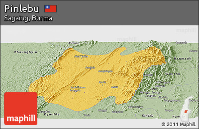 Savanna Style Panoramic Map of Pinlebu