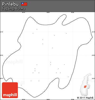 Blank Simple Map of Pinlebu, cropped outside, no labels