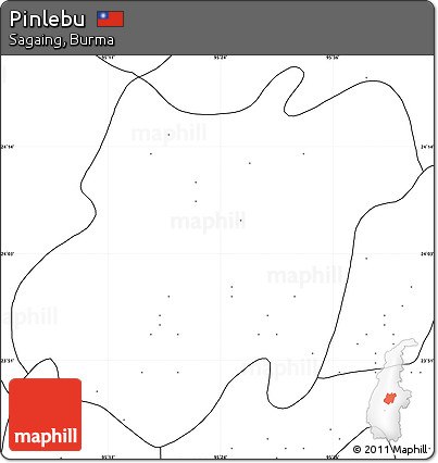 Blank Simple Map of Pinlebu, no labels