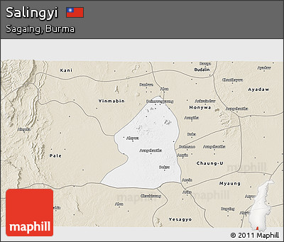 Classic Style 3D Map of Salingyi