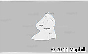 Gray 3D Map of Salingyi, single color outside
