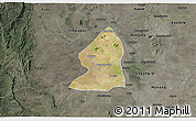 Satellite 3D Map of Salingyi, darken, semi-desaturated