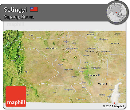 Satellite 3D Map of Salingyi