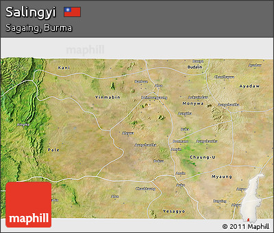 Satellite 3D Map of Salingyi