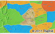 Satellite 3D Map of Salingyi, political outside
