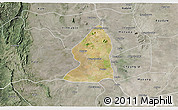 Satellite 3D Map of Salingyi, semi-desaturated