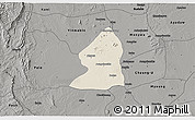 Shaded Relief 3D Map of Salingyi, darken, semi-desaturated