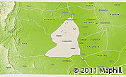 Shaded Relief 3D Map of Salingyi, physical outside
