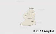 Shaded Relief 3D Map of Salingyi, single color outside