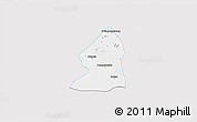 Silver Style 3D Map of Salingyi, single color outside