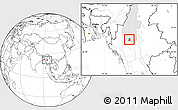 Blank Location Map of Salingyi, highlighted parent region