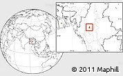 Blank Location Map of Salingyi