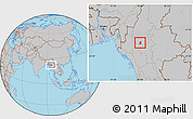 Gray Location Map of Salingyi