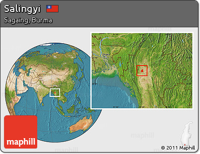 Satellite Location Map of Salingyi