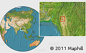 Satellite Location Map of Salingyi