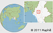 Savanna Style Location Map of Salingyi, highlighted country