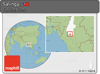 Savanna Style Location Map of Salingyi, highlighted parent region