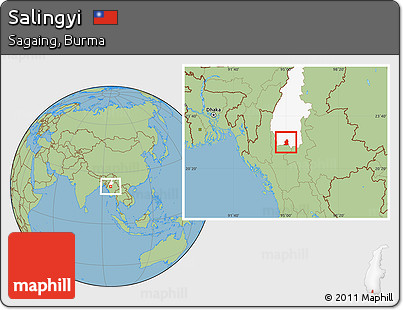 Savanna Style Location Map of Salingyi, highlighted parent region