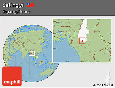 Savanna Style Location Map of Salingyi, highlighted parent region