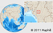 Shaded Relief Location Map of Salingyi