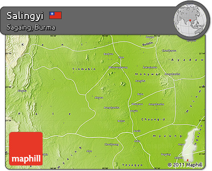 Physical Map of Salingyi