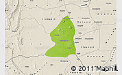 Physical Map of Salingyi, shaded relief outside