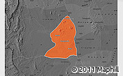 Political Map of Salingyi, darken, desaturated