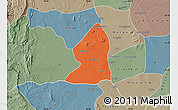 Political Map of Salingyi, semi-desaturated
