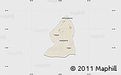 Shaded Relief Map of Salingyi, single color outside