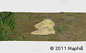 Satellite Panoramic Map of Salingyi, darken