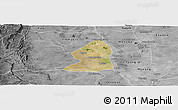 Satellite Panoramic Map of Salingyi, desaturated