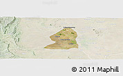 Satellite Panoramic Map of Salingyi, lighten