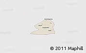 Shaded Relief Panoramic Map of Salingyi, cropped outside