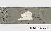 Shaded Relief Panoramic Map of Salingyi, darken