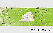 Shaded Relief Panoramic Map of Salingyi, physical outside