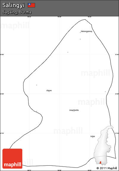 Blank Simple Map of Salingyi, cropped outside