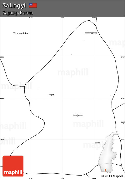 Blank Simple Map of Salingyi