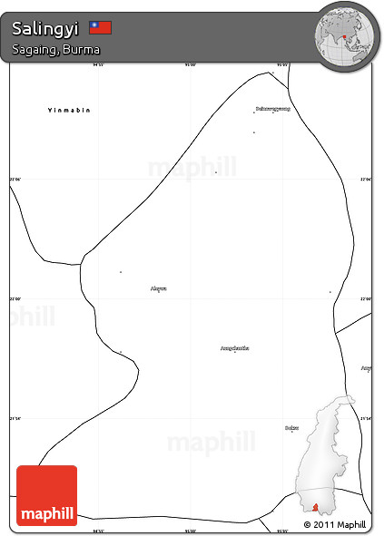 Blank Simple Map of Salingyi