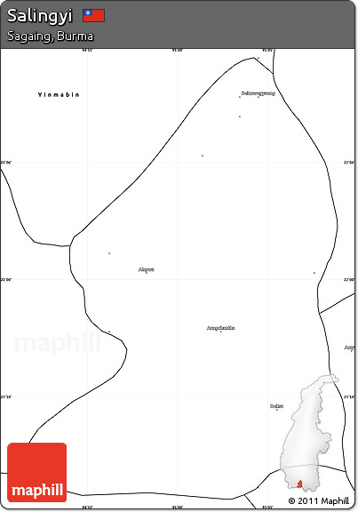 Blank Simple Map of Salingyi