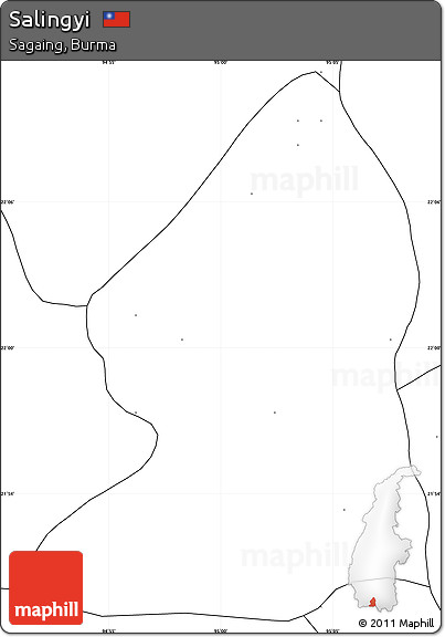 Blank Simple Map of Salingyi, no labels