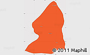 Political Simple Map of Salingyi, cropped outside