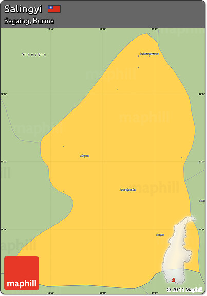 Savanna Style Simple Map of Salingyi