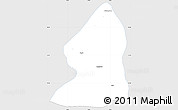 Silver Style Simple Map of Salingyi, single color outside