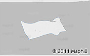 Gray 3D Map of Shwebo, single color outside