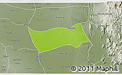 Physical 3D Map of Shwebo, semi-desaturated