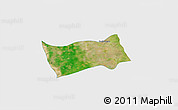 Satellite 3D Map of Shwebo, single color outside