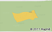 Savanna Style 3D Map of Shwebo, single color outside