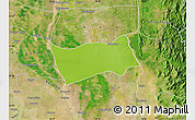 Physical Map of Shwebo, satellite outside