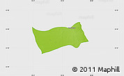 Physical Map of Shwebo, single color outside